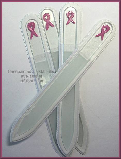Crystal Nail File, Pink Ribbon