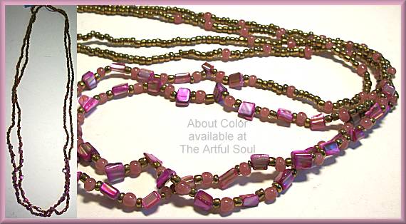 About Color LONG Pink Necklace