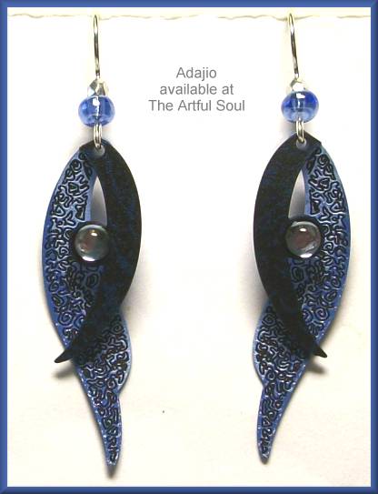 Adajio Navy Birdwing Earrings