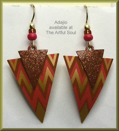 Adajio Copper/Orange Bargello Earrings