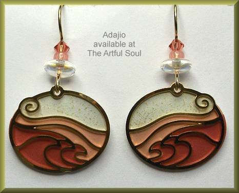 Adajio Peach Waves Earrings