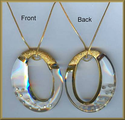 AHC O Necklace in Clear/Gold