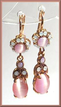 Amaro Powder Pink Dangle Earrings