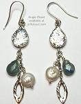 Angie Olami Roman Glass Kyanite/Pearl Earrings