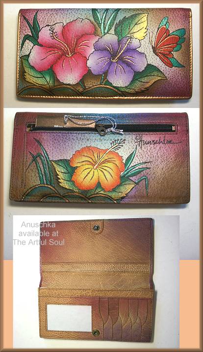 Anuschka Hawaiian Hibiscus 2-Fold Slim Wallet