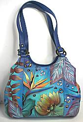 Anuschka Tropical Dream Triple Compartment Medium Satchel