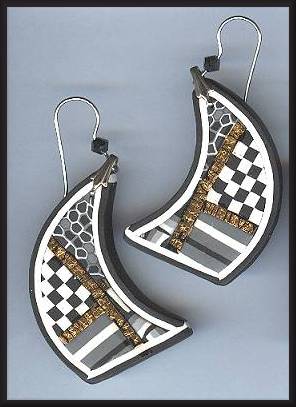 Artful Black&White Geometrics Earrings