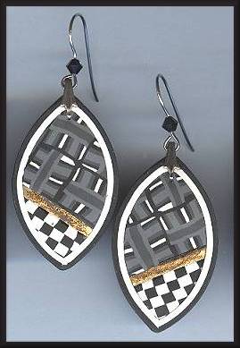 Artful Black&White Geometrics Earrings