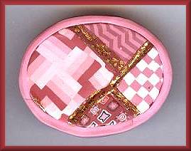 Artful Fuschia Geometrics Pin
