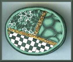 Artful Green Geometrics Pin