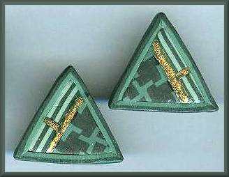 Artful Green Geometrics Earrings