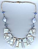 Artful Light Blue Geometrics Necklace