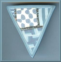Artful Light Blue Geometrics Pin