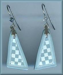 Artful Light Blue Geometrics Earrings