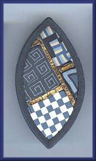 Artful Navy Geometrics Pin