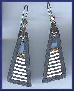 Artful Navy Geometrics Earrings