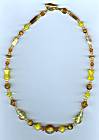 Artful Yellow Beaded Necklace