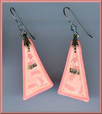 Artful Pink Geometrics Earrings