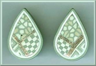 Artful Sea Green Geometrics Earrings