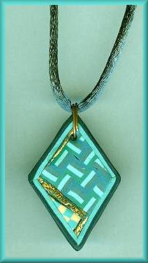 Artful Turquoise Geometrics Pendant