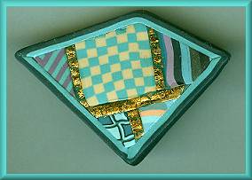 Artful Turquoise Geometrics Pin