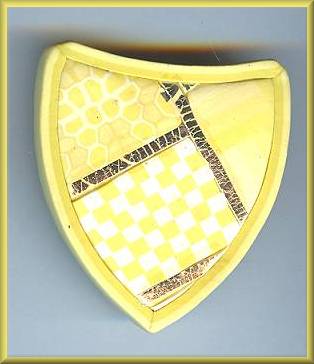 Artful Pale Yellow Geometrics Pin