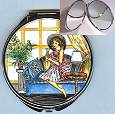 Audrey Compact Mirror in Lady with Drink