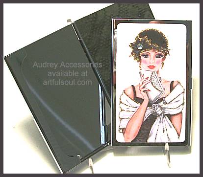 Audrey Card Case in Lady With Clutch