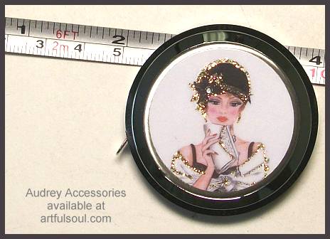 Audrey Tape Measure in Lady With Clutch