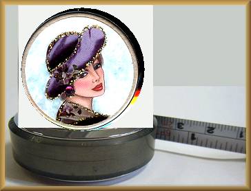Audrey Tape Measure in Purple Hat