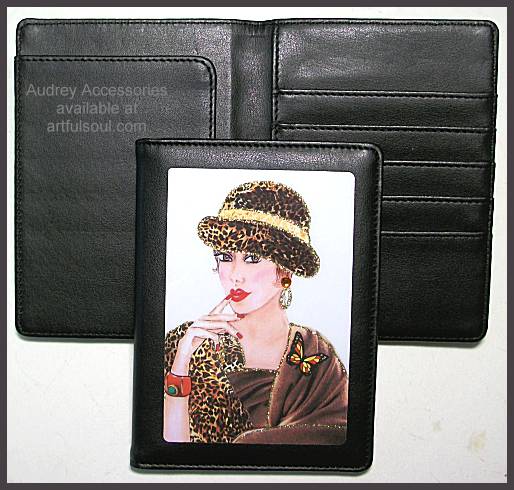 Audrey Leather Passport Holder in Leopard Lady