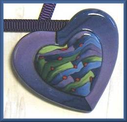 Blue Bus Lagoon Heart Pin/Pendant