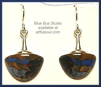 Blue Bus Canyon Swan Dangle Earrings (retired)