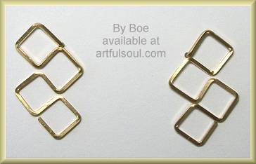 by Boe Square Cluster Earrings