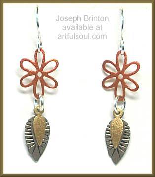 Brinton Copper Flower Earrings