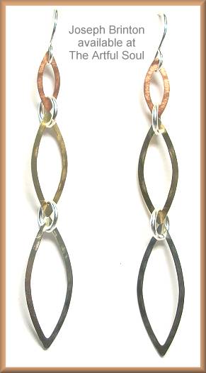 Brinton Linked Trimetal Spears Earrings