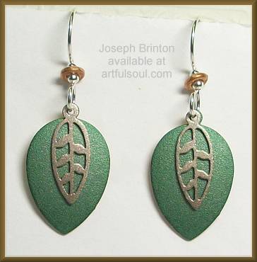 Brinton Green Leafy Earrings