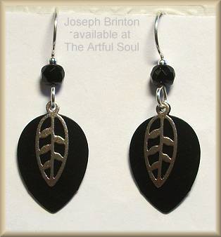 Brinton Black Leafy Earrings
