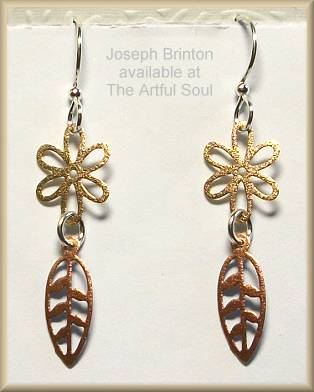 Brinton Brass/Copper Floral Earrings