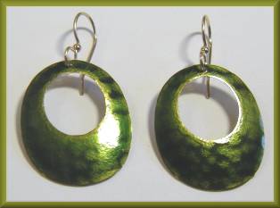 Brinton Large Green Oval Earrings