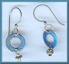 Brinton Small Blue Ring Earrings