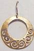 Brinton Brass Scroll Circle Earrings