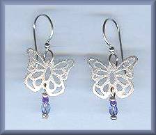 Brinton Silver Butterfly Earrings