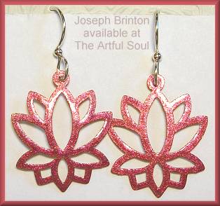 Brinton Large Pink Lotus Earrings