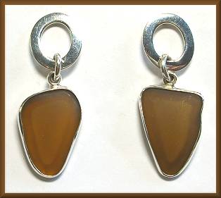 Charles Albert Beach Glass Earrings