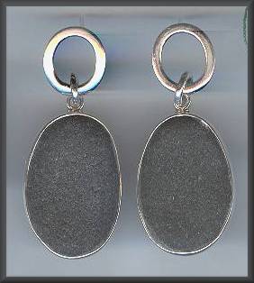 Charles Albert Black River Rock Earrings