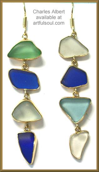 Charles Albert Alchemia Multi Recycled Glass Earrings