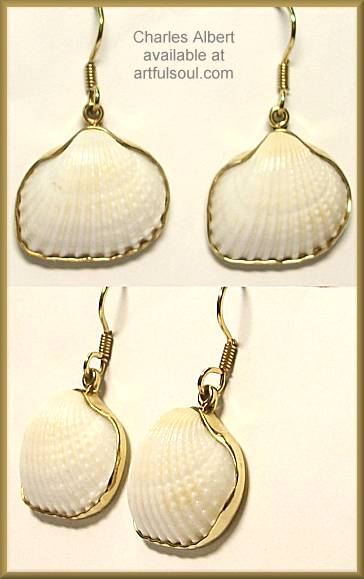 Charles Albert Alchemia Ark Shell Earrings