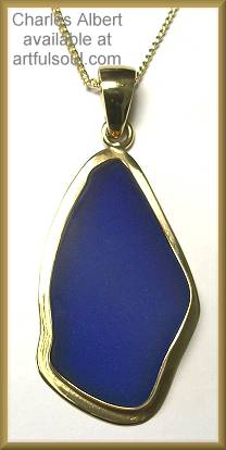 Charles Albert Alchemia Blue Recycled Glass Pendant
