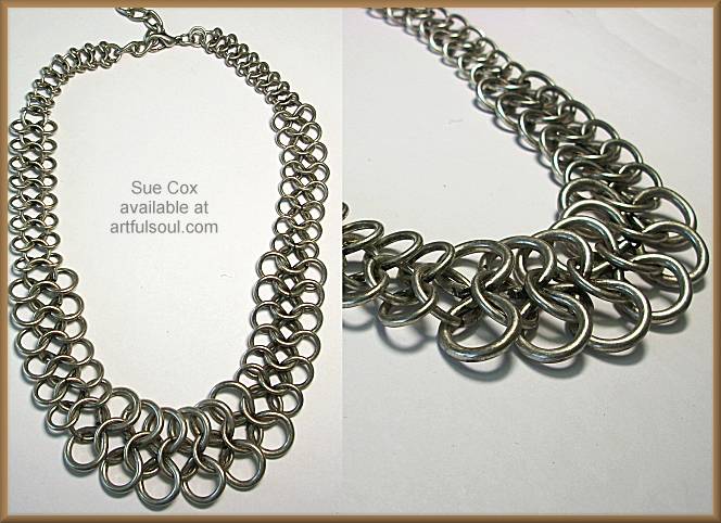 Sue Cox Silver Big Links Necklace
